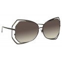 Linda Farrow - 695 C7 Oversized Sunglasses - Nickel - Linda Farrow Eyewear