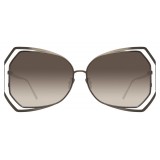 Linda Farrow - 695 C7 Oversized Sunglasses - Nickel - Linda Farrow Eyewear