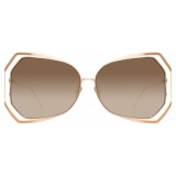 Linda Farrow - 695 C6 Oversized Sunglasses - Rose Gold - Linda Farrow Eyewear