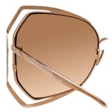 Linda Farrow - 695 C3 Oversized Sunglasses - Rose Gold - Linda Farrow Eyewear