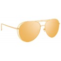 Linda Farrow - Occhiali da Sole Aviator 575 C1 - Oro - Linda Farrow Eyewear