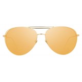 Linda Farrow - 575 C1 Aviator Sunglasses - Gold - Linda Farrow Eyewear