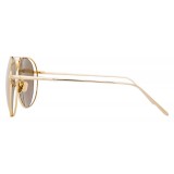 Linda Farrow - 575 C1 Aviator Sunglasses - Gold - Linda Farrow Eyewear