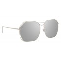 Linda Farrow - 350 C12 Oversized Sunglasses - White Gold - Linda Farrow Eyewear