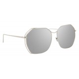 Linda Farrow - 350 C12 Oversized Sunglasses - White Gold - Linda Farrow Eyewear