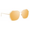 Linda Farrow - 350 C11 Oversized Sunglasses - Gold - Linda Farrow Eyewear