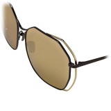 Linda Farrow - 350 C8 Oversized Sunglasses - Gold - Linda Farrow Eyewear