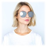 Linda Farrow - 350 C12 Oversized Sunglasses - White Gold - Linda Farrow Eyewear