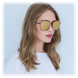 Linda Farrow - Occhiali da Sole Oversize 350 C8 - Oro - Linda Farrow Eyewear