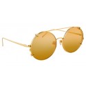 Linda Farrow - 647 C1 Round Sunglasses - Yellow Gold - Linda Farrow Eyewear