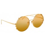 Linda Farrow - 647 C1 Round Sunglasses - Yellow Gold - Linda Farrow Eyewear