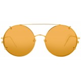 Linda Farrow - 647 C1 Round Sunglasses - Yellow Gold - Linda Farrow Eyewear