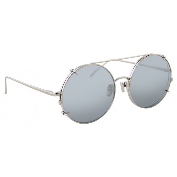 Linda Farrow - 647 C2 Round Sunglasses - White Gold - Linda Farrow Eyewear