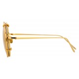 Linda Farrow - 647 C1 Round Sunglasses - Yellow Gold - Linda Farrow Eyewear