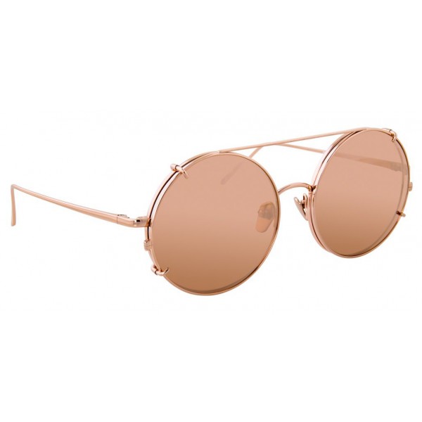 Linda Farrow - 647 C3 Round Sunglasses - Rose Gold - Linda Farrow Eyewear