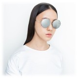 Linda Farrow - 647 C2 Round Sunglasses - White Gold - Linda Farrow Eyewear