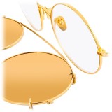 Linda Farrow - 647 C1 Round Sunglasses - Yellow Gold - Linda Farrow Eyewear