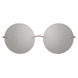 Linda Farrow - 565 C2 Round Sunglasses - White Gold - Linda Farrow Eyewear