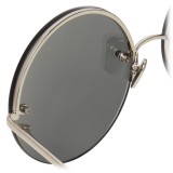 Linda Farrow - 565 C2 Round Sunglasses - White Gold - Linda Farrow Eyewear