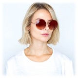 Linda Farrow - 565 C7 Round Sunglasses - Rose Gold - Linda Farrow Eyewear