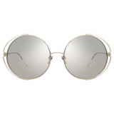 Linda Farrow - 816 C2 Round Sunglasses - White Gold - Linda Farrow Eyewear