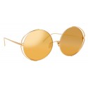 Linda Farrow - Occhiali da Sole Rotondi 816 C1 - Oro Giallo - Linda Farrow Eyewear