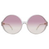 Linda Farrow - 657 C12 Round Sunglasses - Clear - Linda Farrow Eyewear