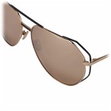 Linda Farrow - 351 C7 Aviator Sunglasses - Rose Gold - Linda Farrow Eyewear