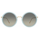 Linda Farrow - 239 C70 Round Sunglasses - Porcelaine Blu - Linda Farrow Eyewear