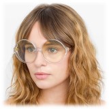 Linda Farrow - 657 C10 Round Sunglasses - Clear - Linda Farrow Eyewear
