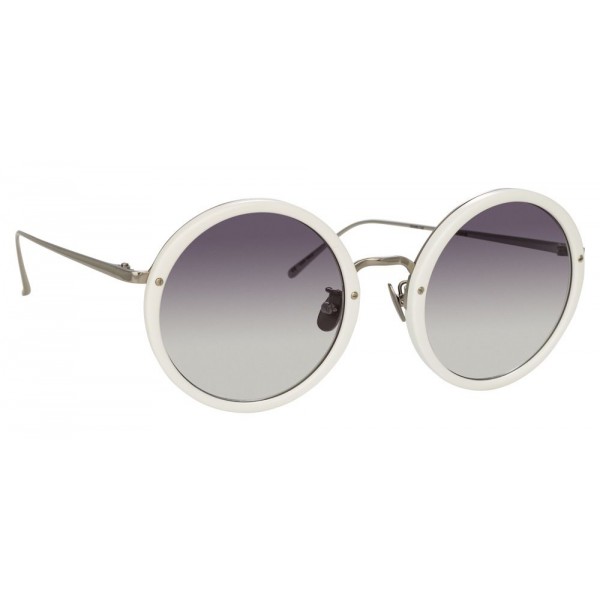 Linda Farrow - 239 C68 Round Sunglasses - White - Linda Farrow Eyewear