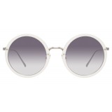 Linda Farrow - 239 C68 Round Sunglasses - White - Linda Farrow Eyewear