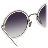 Linda Farrow - 239 C68 Round Sunglasses - White - Linda Farrow Eyewear