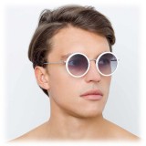 Linda Farrow - 239 C68 Round Sunglasses - White - Linda Farrow Eyewear