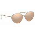 Linda Farrow - Occhiali da Sole Cat Eye 508 C3 - Oro Rosa - Linda Farrow Eyewear