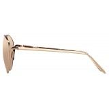 Linda Farrow - Occhiali da Sole Cat Eye 508 C3 - Oro Rosa - Linda Farrow Eyewear