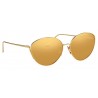 Linda Farrow - Occhiali da Sole Cat Eye 508 C1 - Oro Giallo - Linda Farrow Eyewear