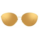 Linda Farrow - 508 C1 Cat Eye Sunglasses - Yellow Gold - Linda Farrow Eyewear