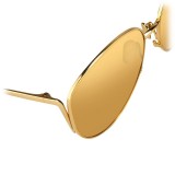 Linda Farrow - 508 C1 Cat Eye Sunglasses - Yellow Gold - Linda Farrow Eyewear