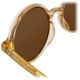 Linda Farrow - Occhiali da Sole Rotondi 650 C4 - Cenere - Linda Farrow Eyewear