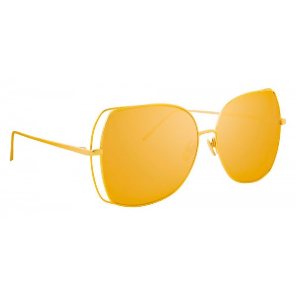 Linda Farrow - Occhiali da Sole Oversize 590 C1 - Oro - Linda Farrow Eyewear