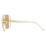 Linda Farrow - 590 C1 Oversized Sunglasses - Gold - Linda Farrow Eyewear