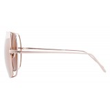 Linda Farrow - 590 C3 Oversized Sunglasses - Rose Gold - Linda Farrow Eyewear