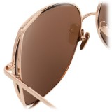 Linda Farrow - 590 C3 Oversized Sunglasses - Rose Gold - Linda Farrow Eyewear