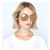 Linda Farrow - 590 C1 Oversized Sunglasses - Gold - Linda Farrow Eyewear