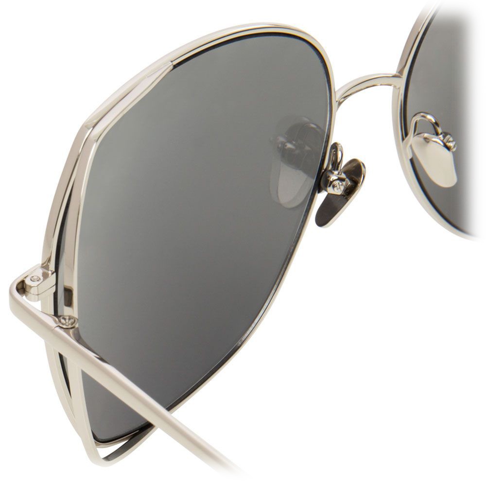 Linda Farrow 590 C2 Oversized Sunglasses White Gold Linda Farrow Eyewear Avvenice 