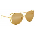 Linda Farrow - 661 C1 Cat Eye Sunglasses - Yellow Gold - Linda Farrow Eyewear