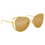 Linda Farrow - 661 C1 Cat Eye Sunglasses - Yellow Gold - Linda Farrow Eyewear