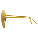 Linda Farrow - Occhiali da Sole Cat Eye 661 C1 - Oro Giallo - Linda Farrow Eyewear