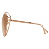 Linda Farrow - 697 C3 Cat Eye Sunglasses - Rose Gold - Linda Farrow Eyewear